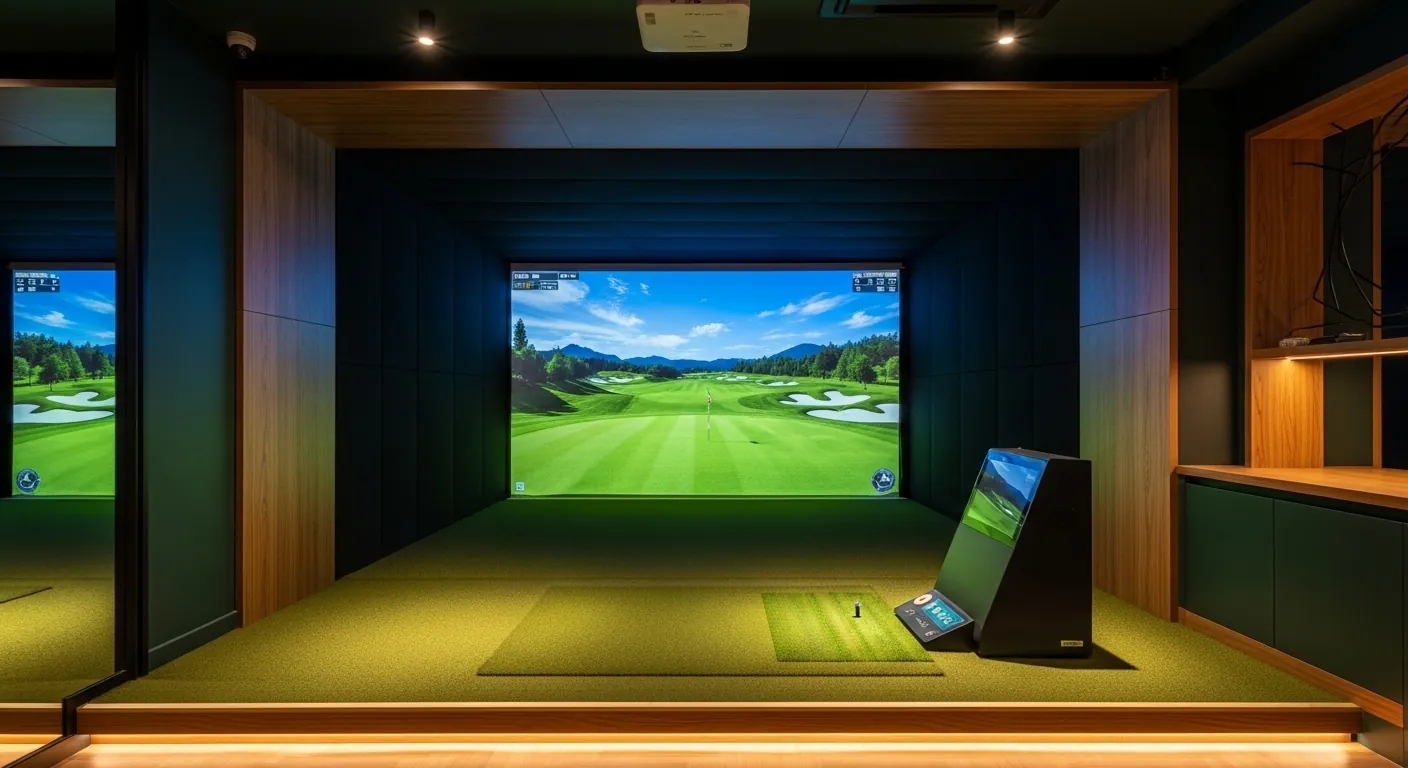 Premium indoor golf simulator